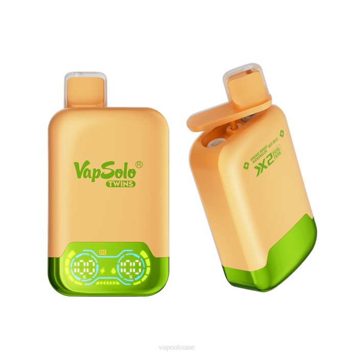 VapSolo TWINS vape القابل للتصرف | Vapsolo Abu Dhabi 6B4L30 برتقال مانجو بطيخ و ريد بول