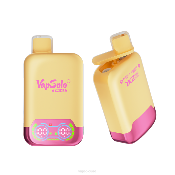 VapSolo TWINS vape القابل للتصرف | Vapsolo Disposable 6B4L35 ثلج بطيخ وفراولة ومانجو