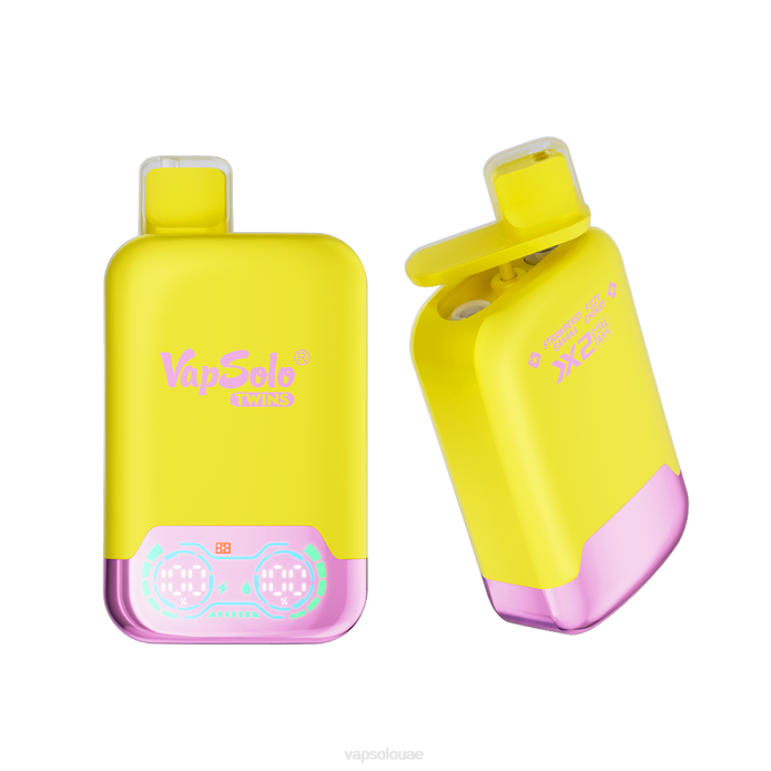 VapSolo TWINS vape القابل للتصرف | Vapsolo Flavours 6B4L32 الفراولة والموز والكرز الغازي