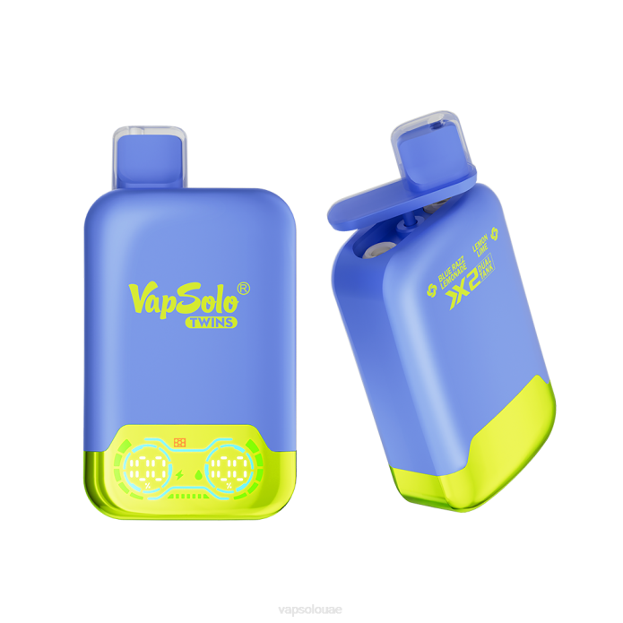 VapSolo TWINS vape القابل للتصرف | Vapsolo Vape 6B4L26 عصير الليمون الأزرق والليمون