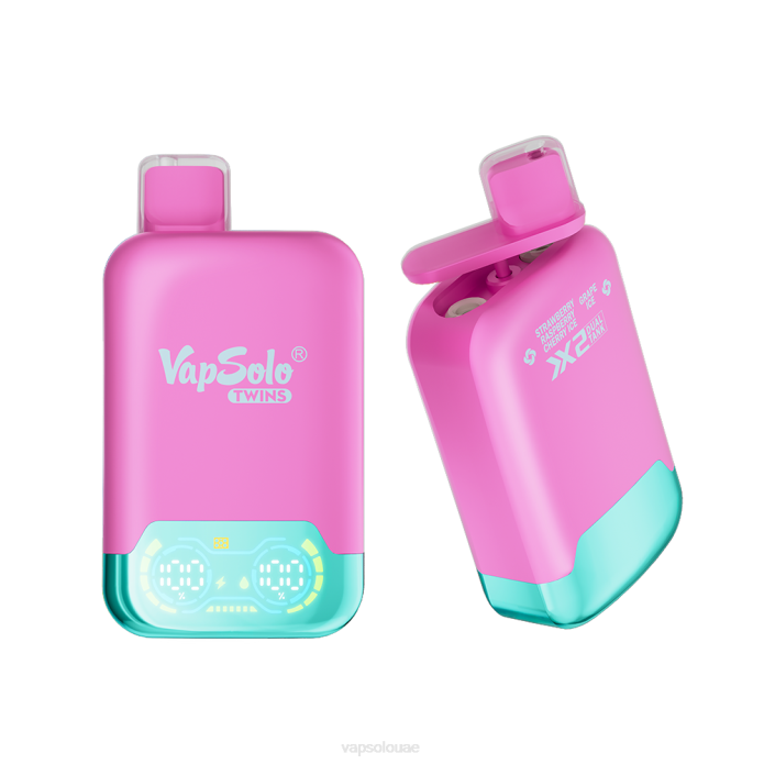 VapSolo TWINS vape القابل للتصرف | Vapsolo Vape 6B4L33 فراولة، توت، كرز، ثلج عنب