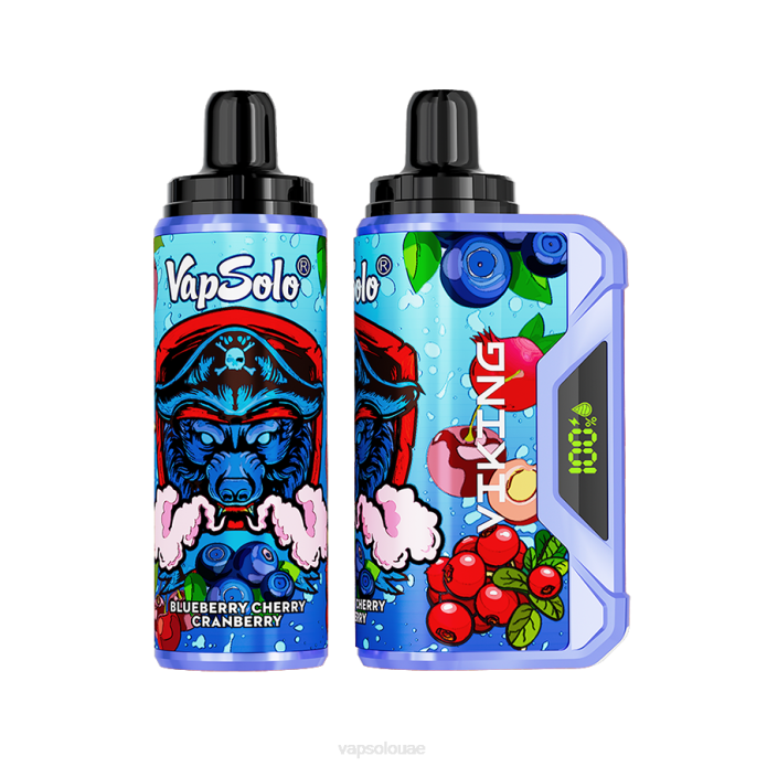VapSolo VIKING vape القابل للتصرف | Vapsolo Abu Dhabi 6B4L37 التوت البري الكرز
